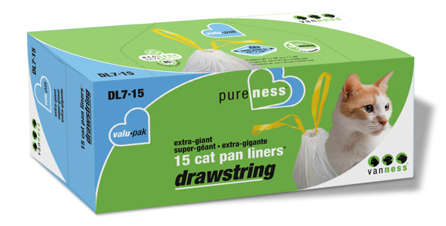 Van Ness Plastics Drawstring Cat Pan Liner