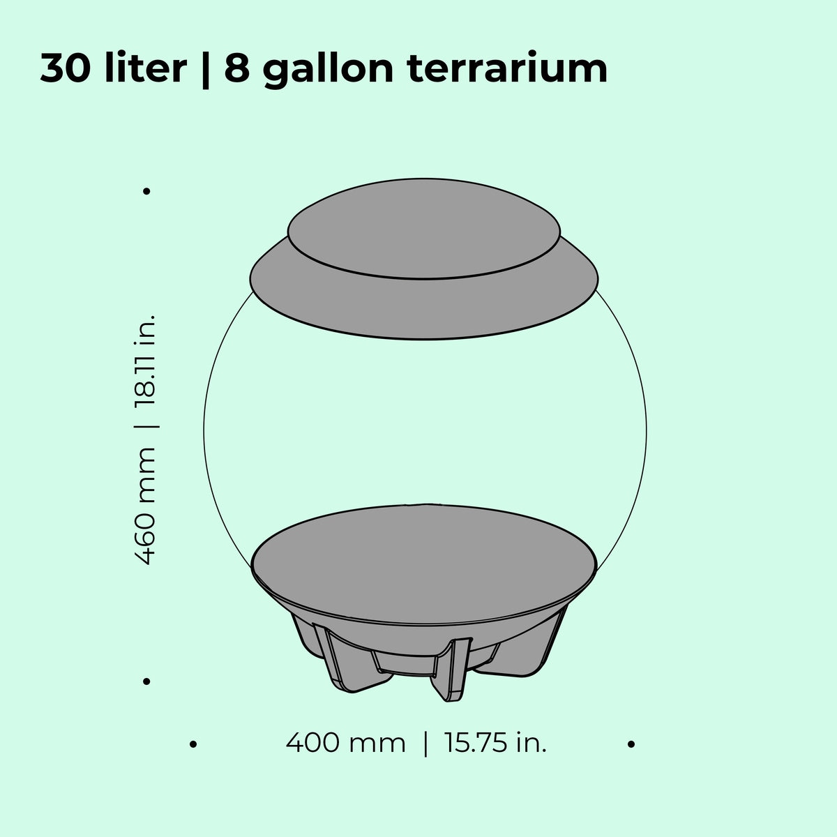 biOrb AIR 30 LED Terrarium - WHITE