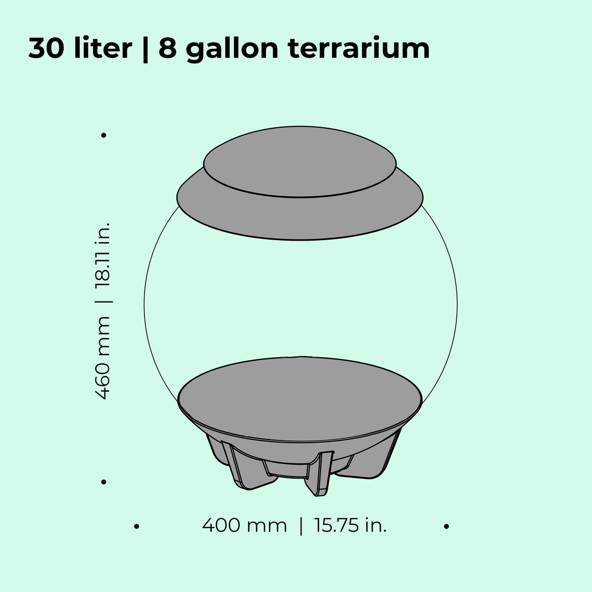 biOrb AIR 30 LED Terrarium - WHITE BiOrb
