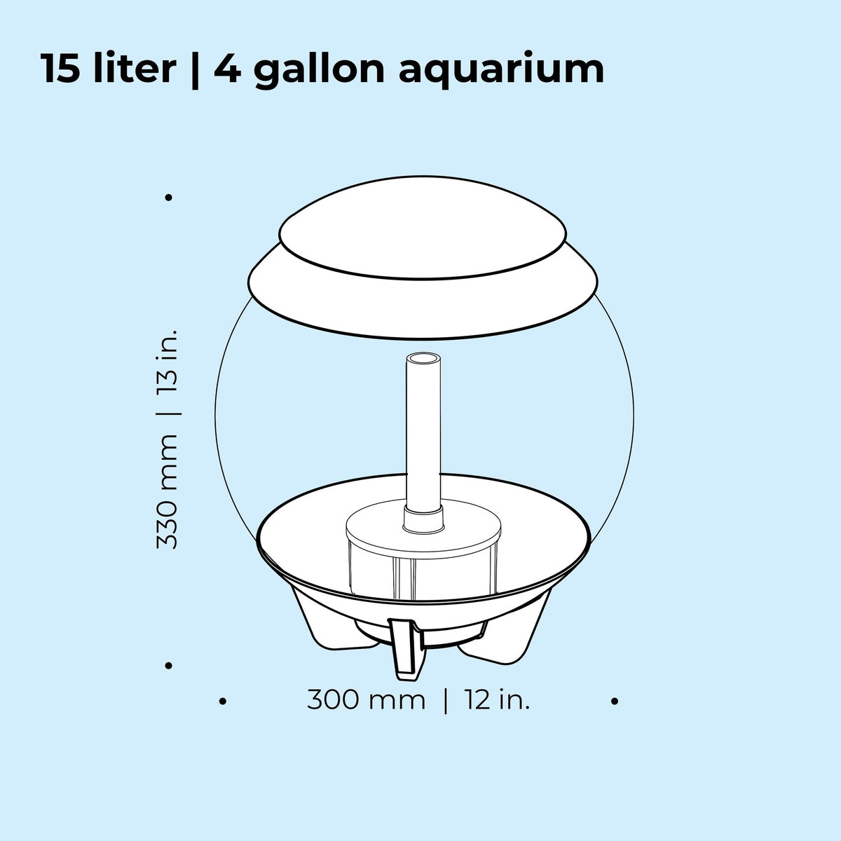 biOrb HALO 15 Aquarium with MCR Light - 4 gallon