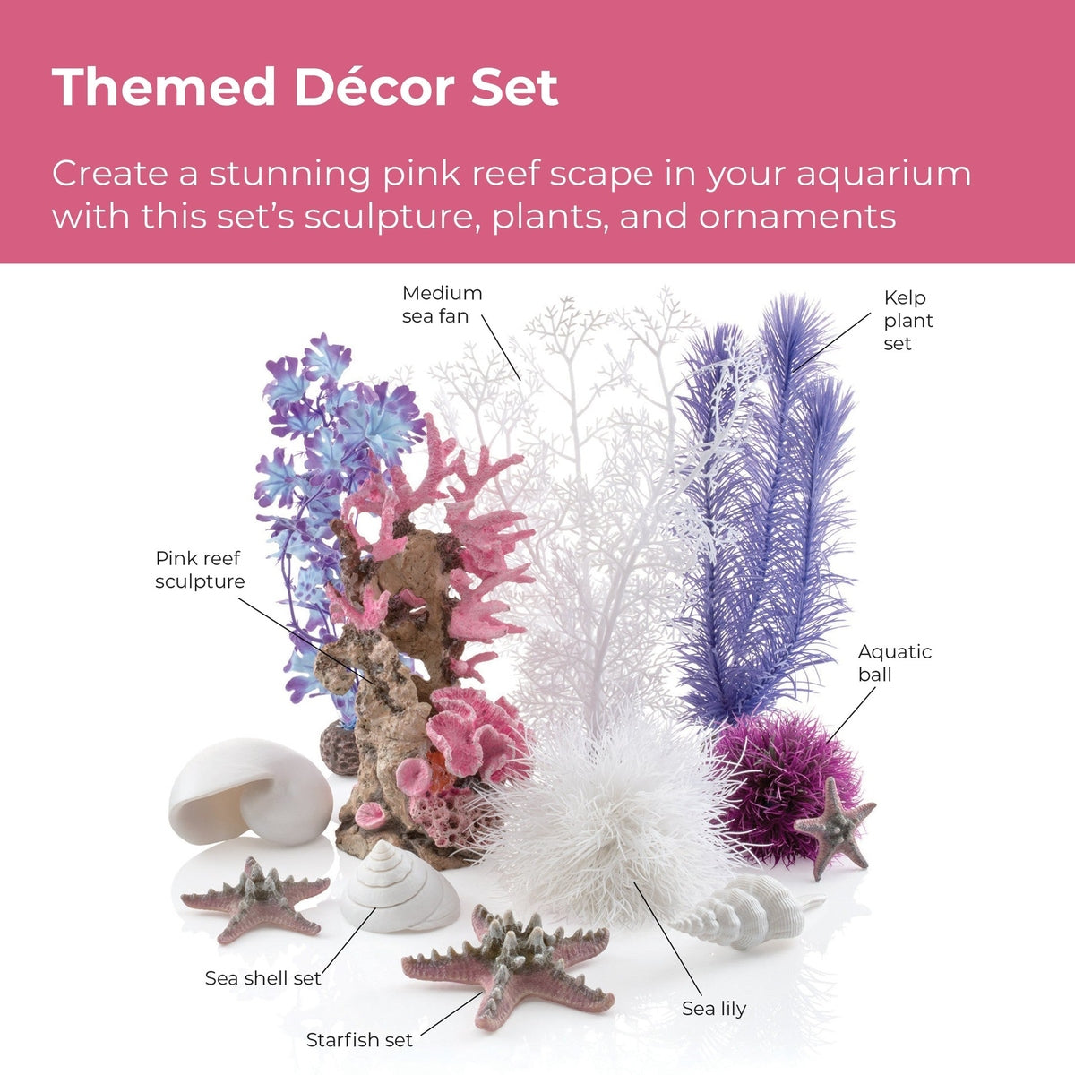 biOrb Pink Ocean Décor Set BiOrb