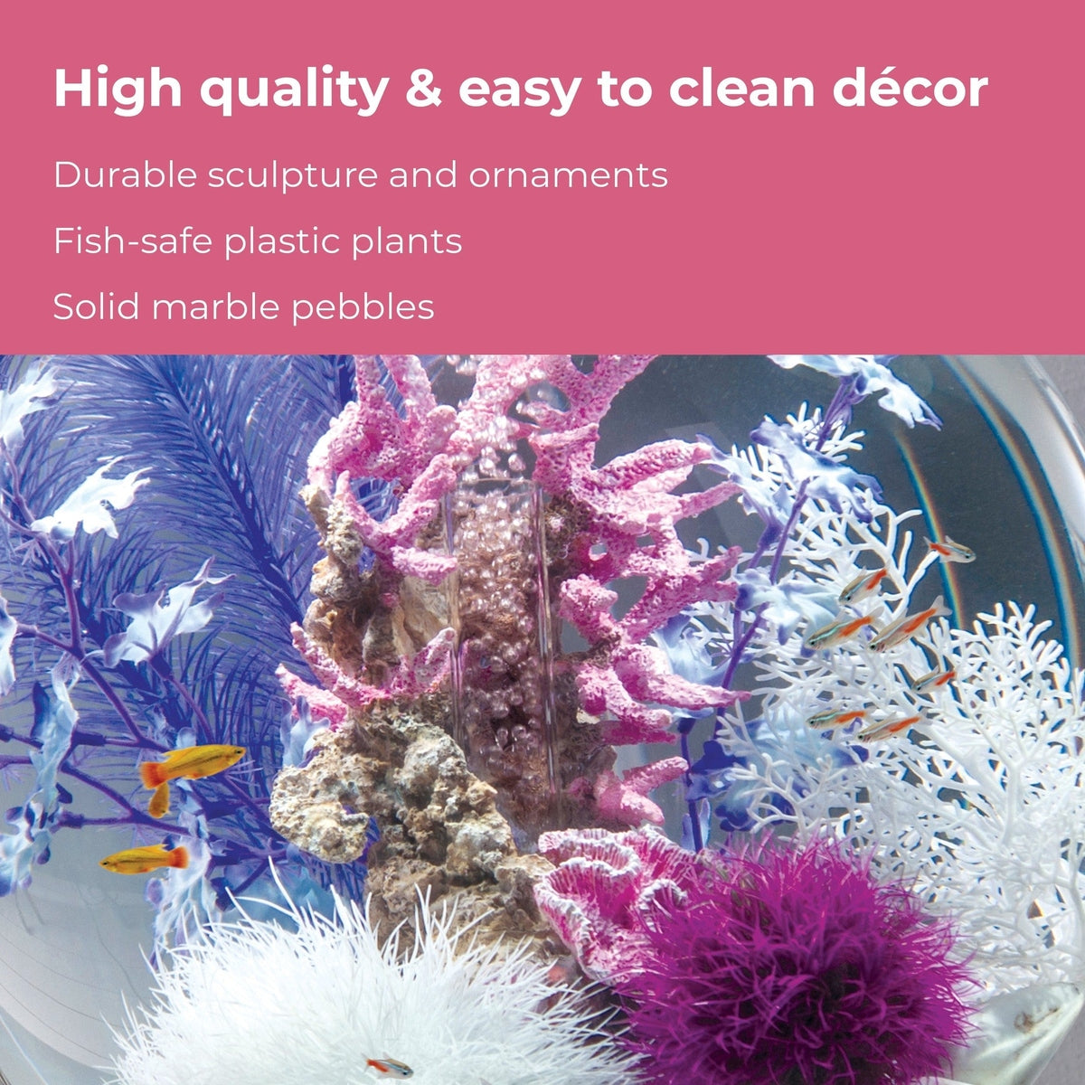 biOrb Pink Ocean Décor Set BiOrb