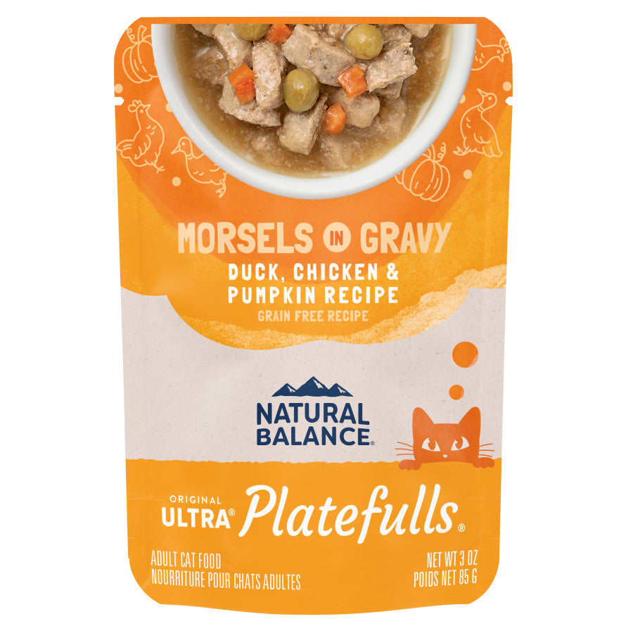 Natural Balance Pet Foods Original Ultra Platefulls Morsels in Gravy Wet Cat Food Pouch