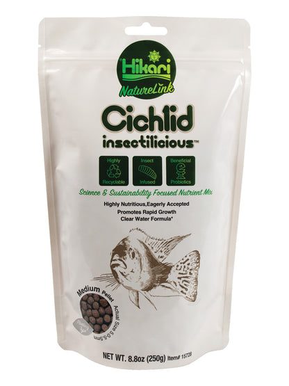 Hikari USA NatureLink Cichlid Insectilicious Pellet Fish Food
