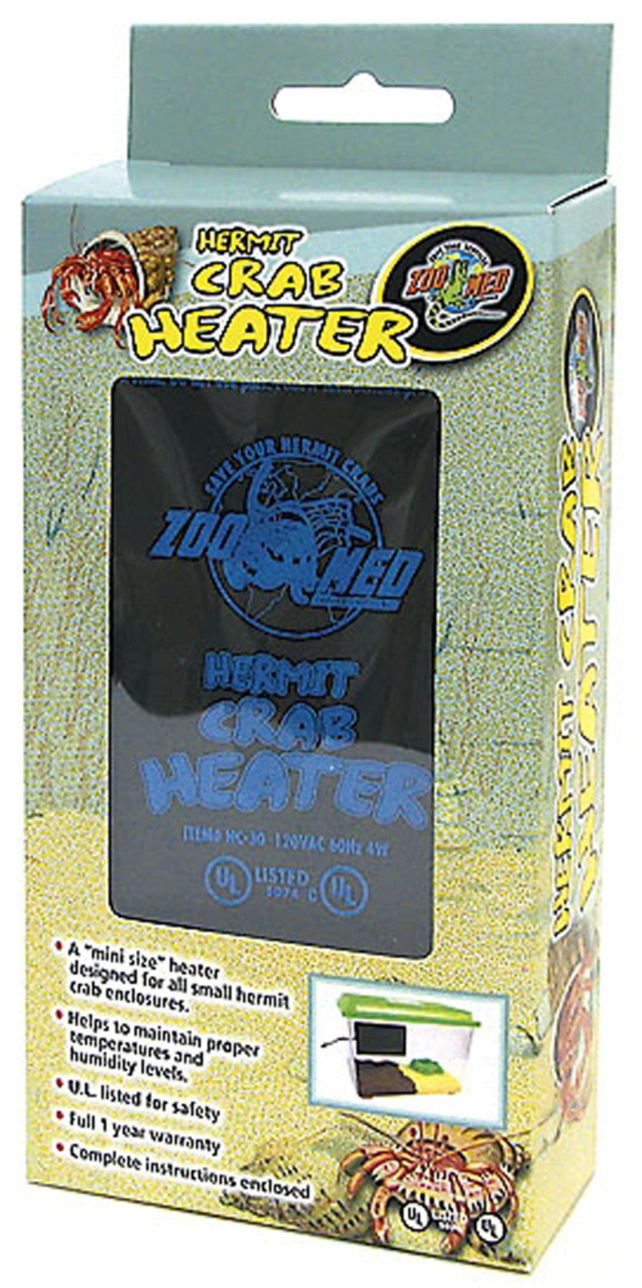 Zoo Med Hermit Crab Heater UL Listed