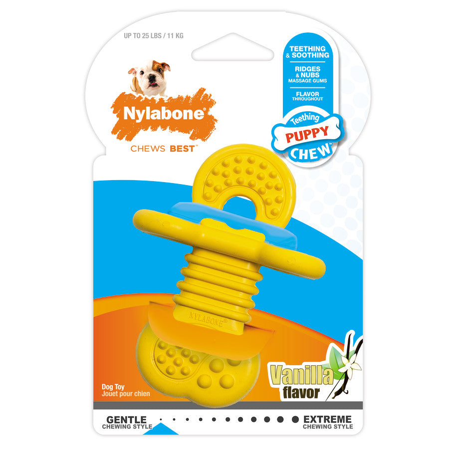 Nylabone Puppy Chew Natural Rubber Textured Teether Chew Toy