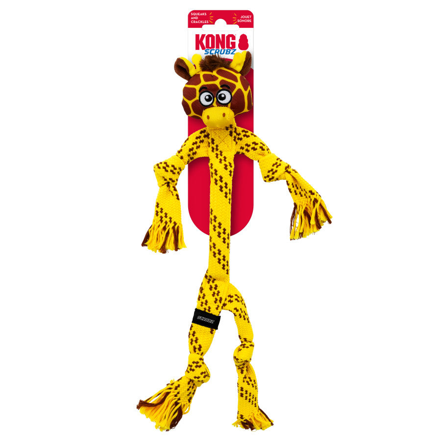 KONG Scrubz Safari Giraffe Dog Toy