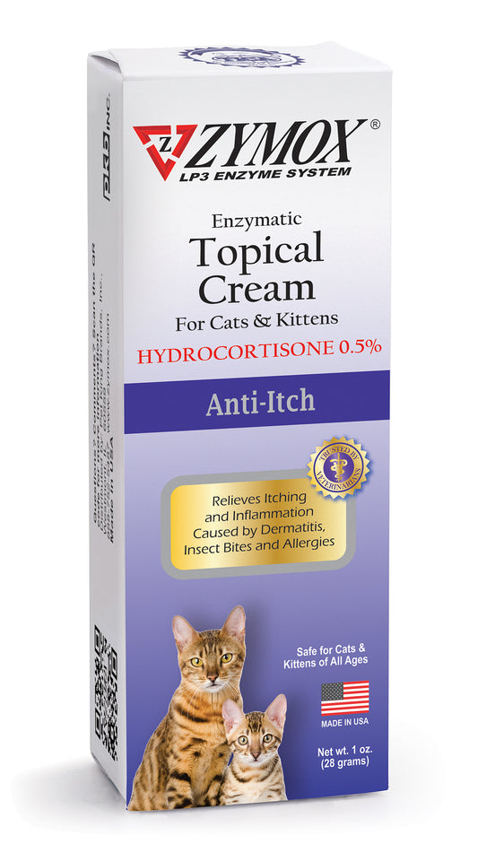 Zymox Enzymatic Topical Cream 0.5% Hydrocortisone for Cats & Kittens ZYMOX