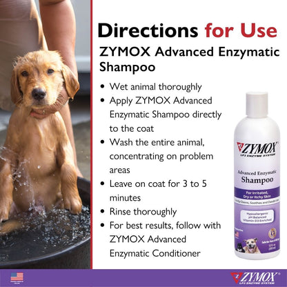 Zymox Advanced Enzymatic Shampoo for Dry or Itchy Skin ZYMOX