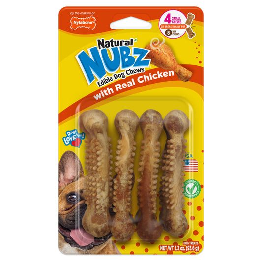Nylabone Nubz Chicken Dog Chew Treats