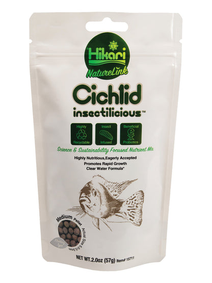 Hikari USA NatureLink Cichlid Insectilicious Pellet Fish Food