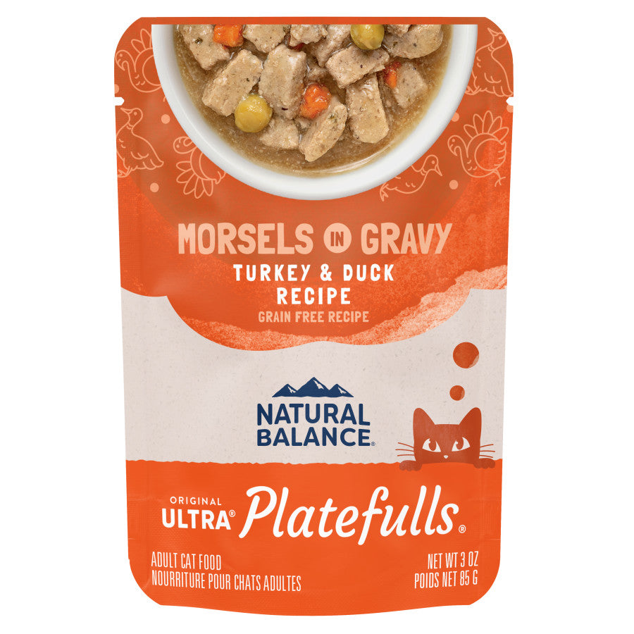 Natural Balance Pet Foods Original Ultra Platefulls Morsels in Gravy Wet Cat Food Pouch