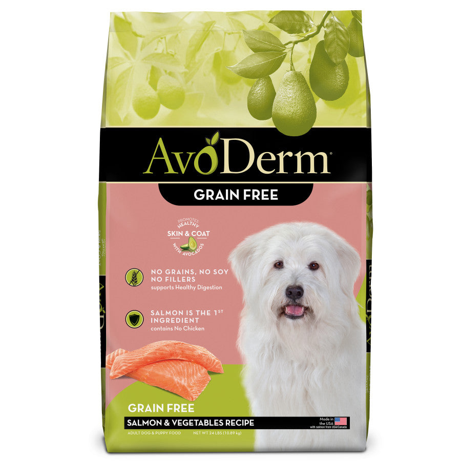 AvoDerm Natural Grain Free Salmon and Vegetables Recipe All Life Stages Dry Dog Food