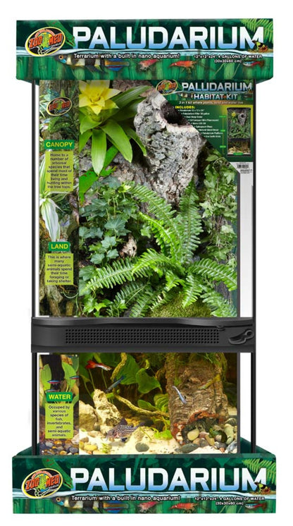 Zoo Med Paludarium Terrarium with Nano Aquarium Habitat