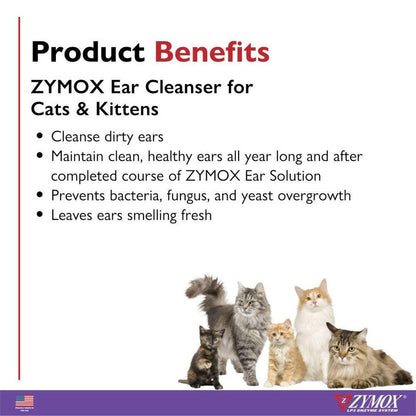 Zymox Enzymatic Ear Cleanser for Cats & Kittens.