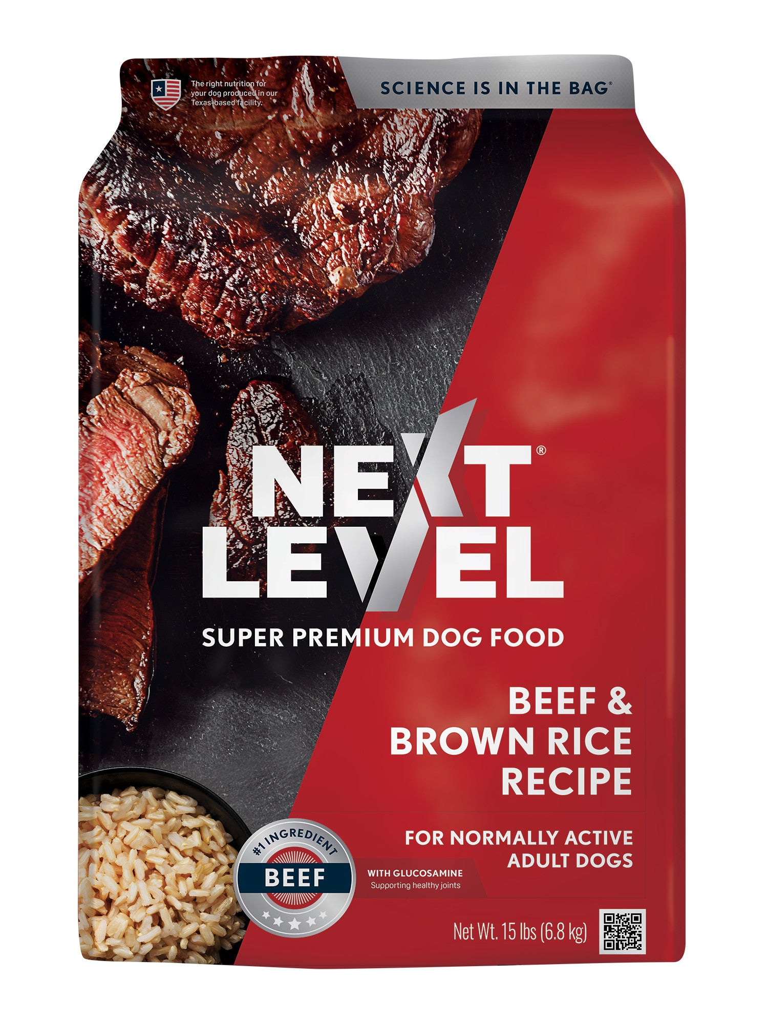 Next Level Beef and Brown Rice Recipe Adult Dry Dog Food