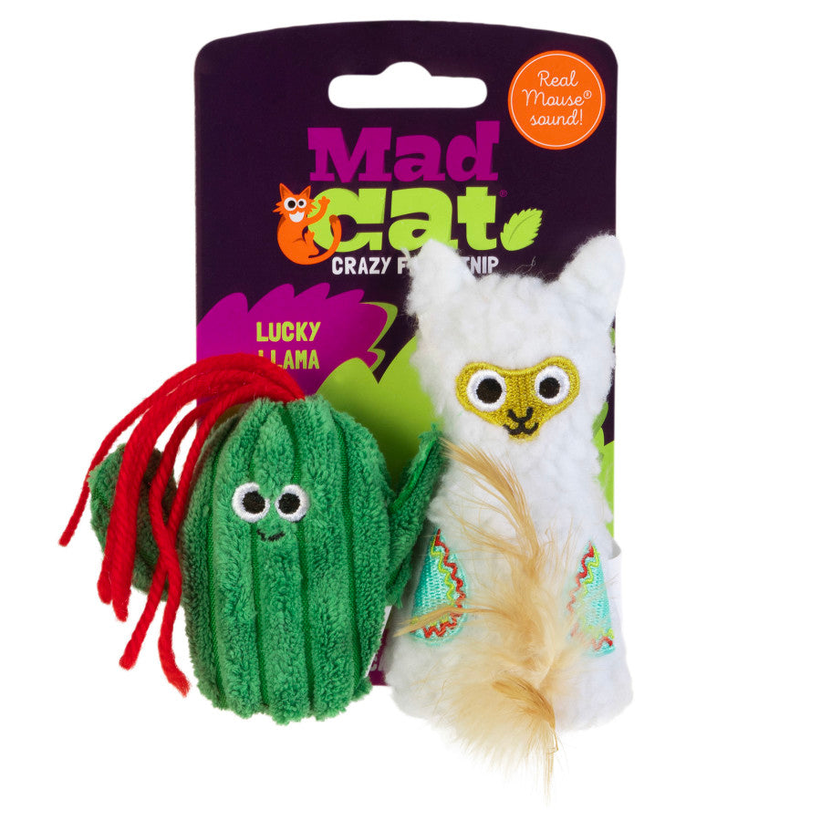 Mad Cat Lucky Llama w/Catnip & Silvervine Cat Toy