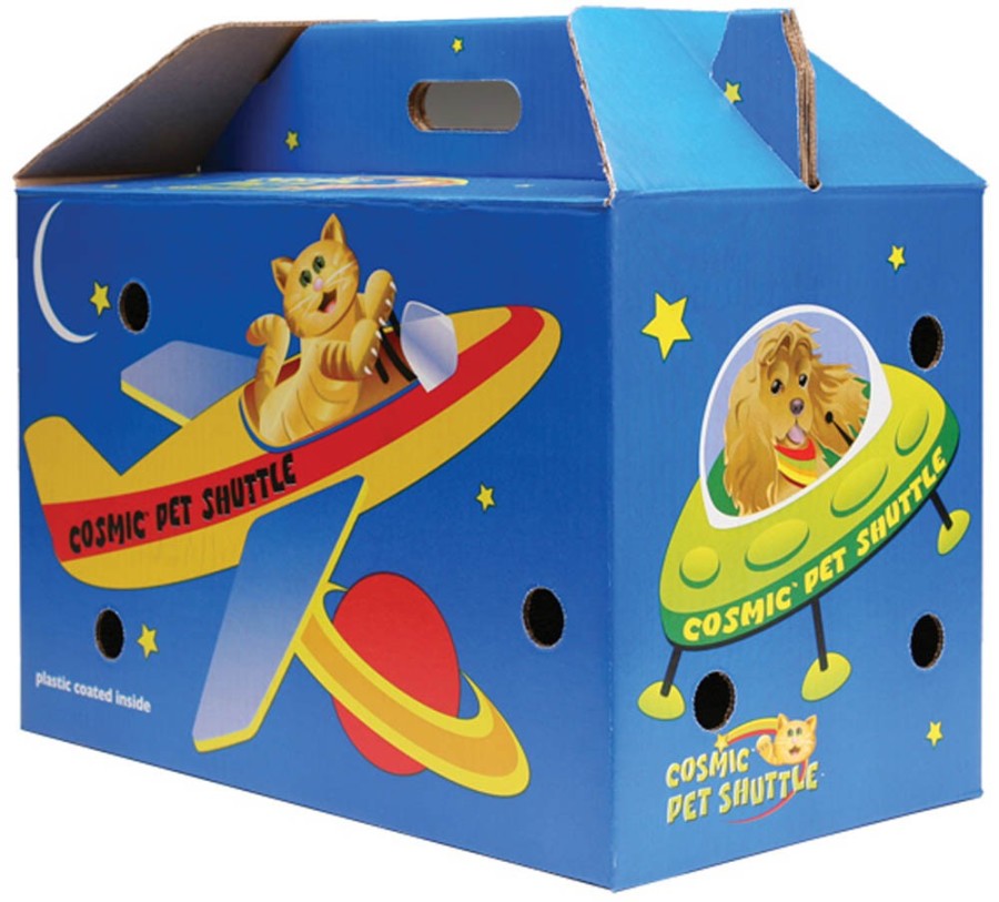 Cosmic Cat Shuttle Cardboard Cat Carrier