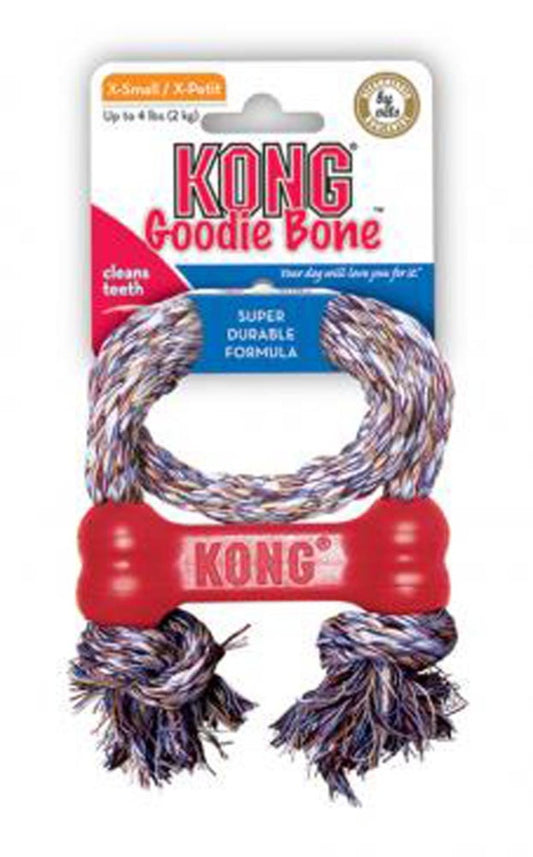 KONG Goodie Bone With Rope Dog Toy