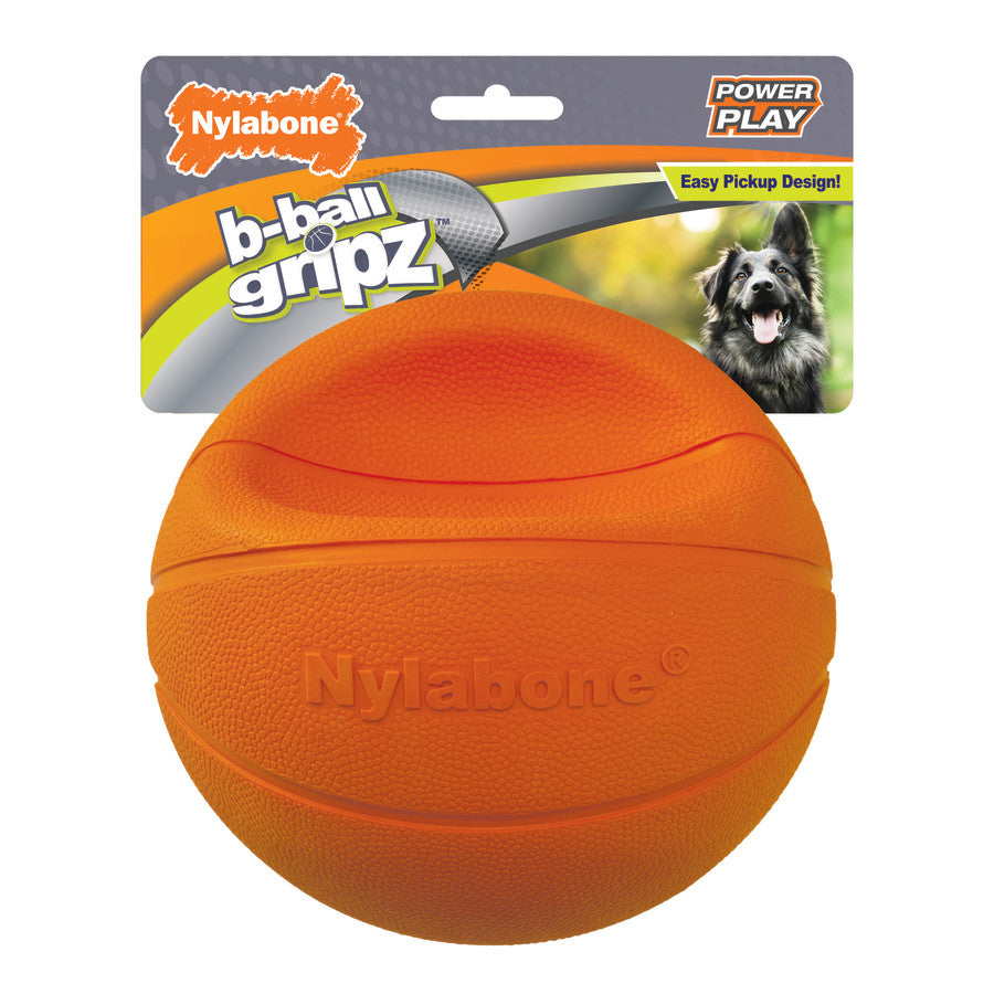 Nylabone Power Play B-Ball Gripz Basketball Dog Toy