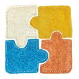 A & E Cages Nibbles Piece Out Puzzle Loofah Chew Small Animal Chew Toy