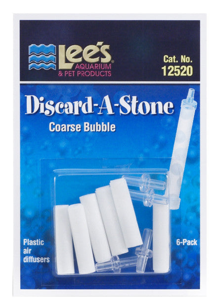 Lee's Aquarium & Pet Products Discard-A-Stone - White, 1ea/Coarse, 6 Piece