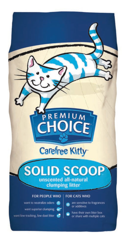 Premium Choice Litter Carefree Kitty Unscented All Natural Scoop Cat Litter