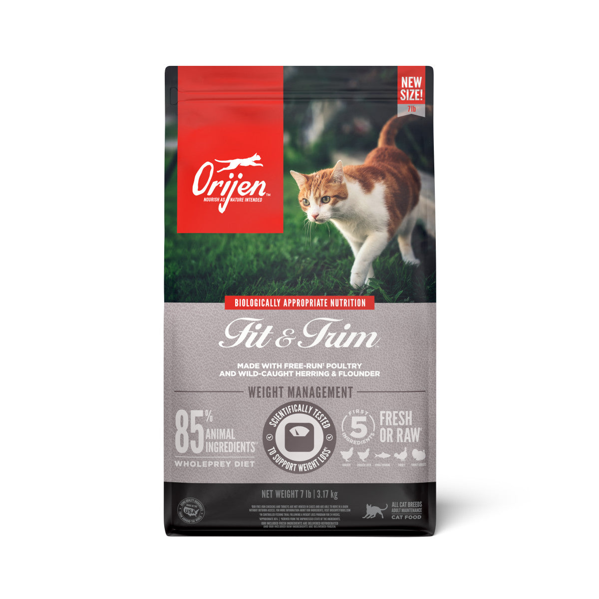 Orijen Fit and Trim Weight Management Grain Free Fresh or Raw Dry Cat Food