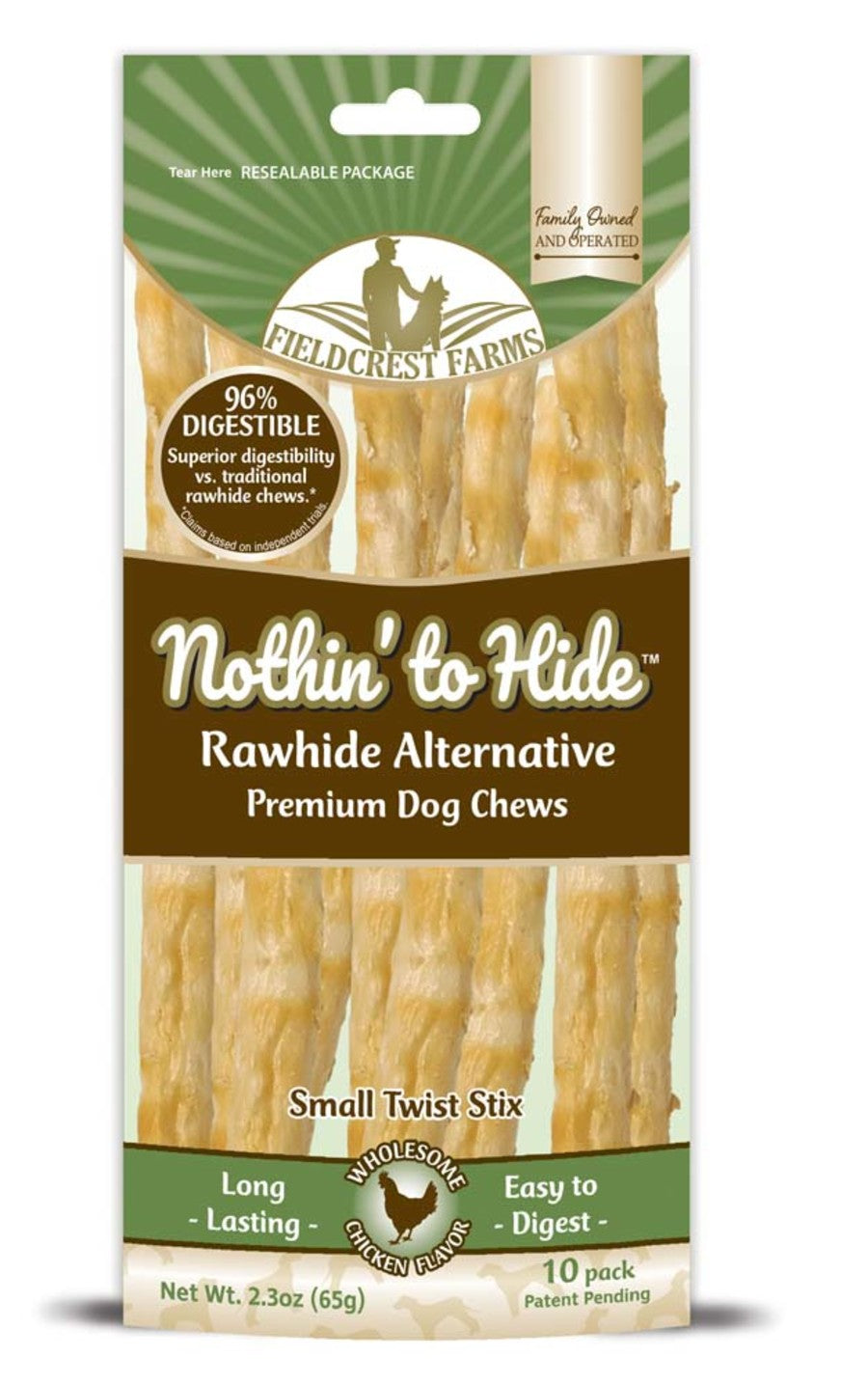 Fieldcrest Farms Nothin' To Hide Twist Stix Dog Treat