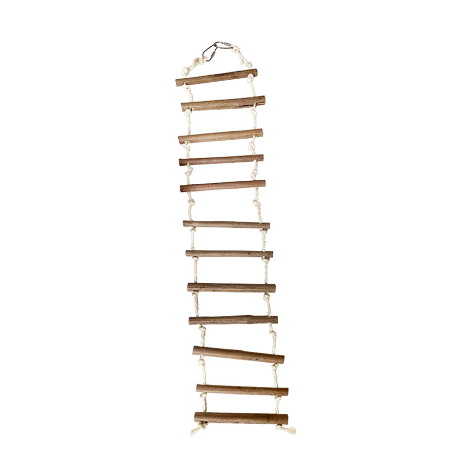 A & E Cages Natural Wood Rope Ladder
