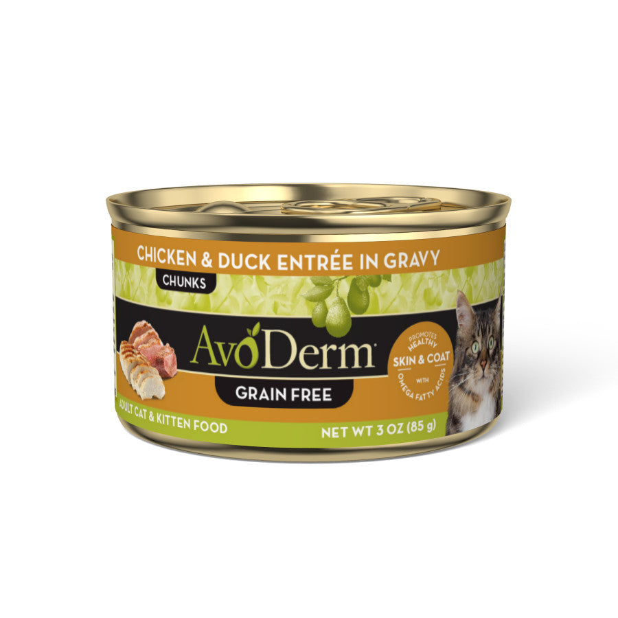 AvoDerm Natural Grain Free Chicken & Duck Entrée in Gravy Wet Cat Food