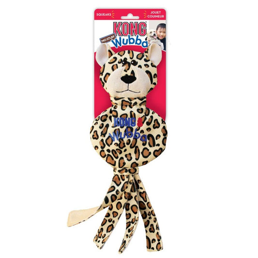 KONG Wubba No Stuff Dog Toy Cheetah