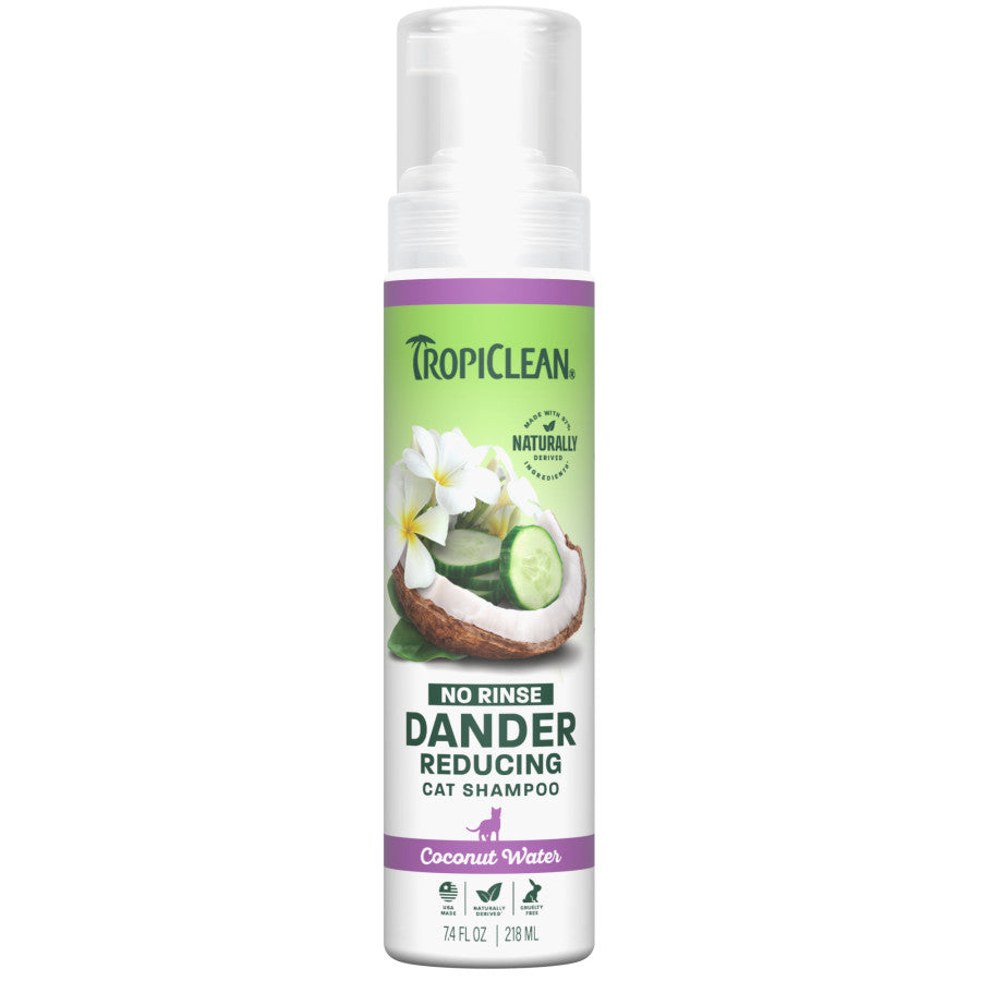TropiClean No Rinse Dander Reducing Shampoo for Cats - 7.4 fl oz.