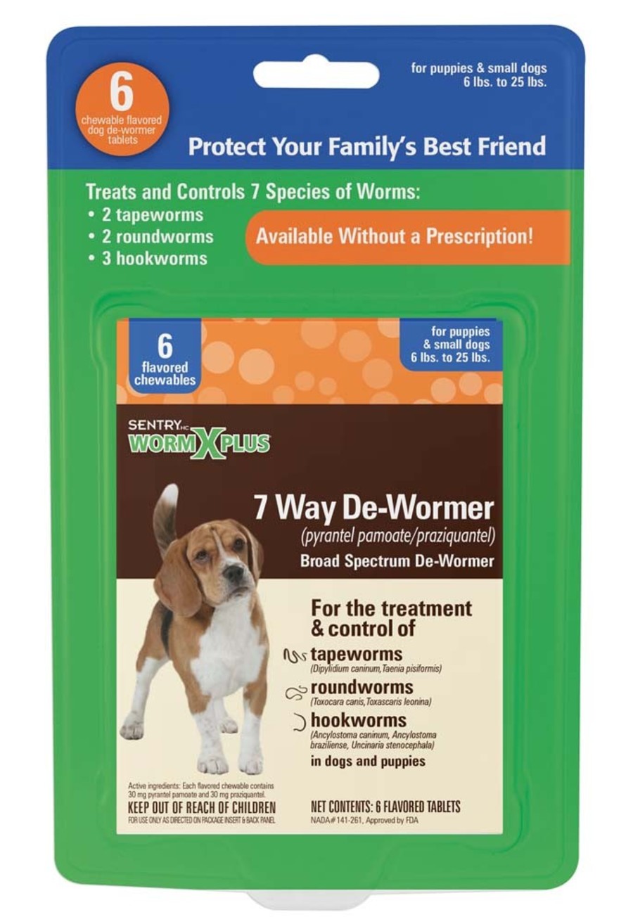 SENTRY Worm X Plus 7 Way De-Wormer for Small Dogs