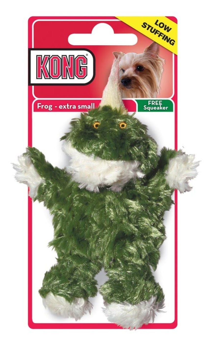 KONG Unstuffed Dog Toy Frog with Squeaker