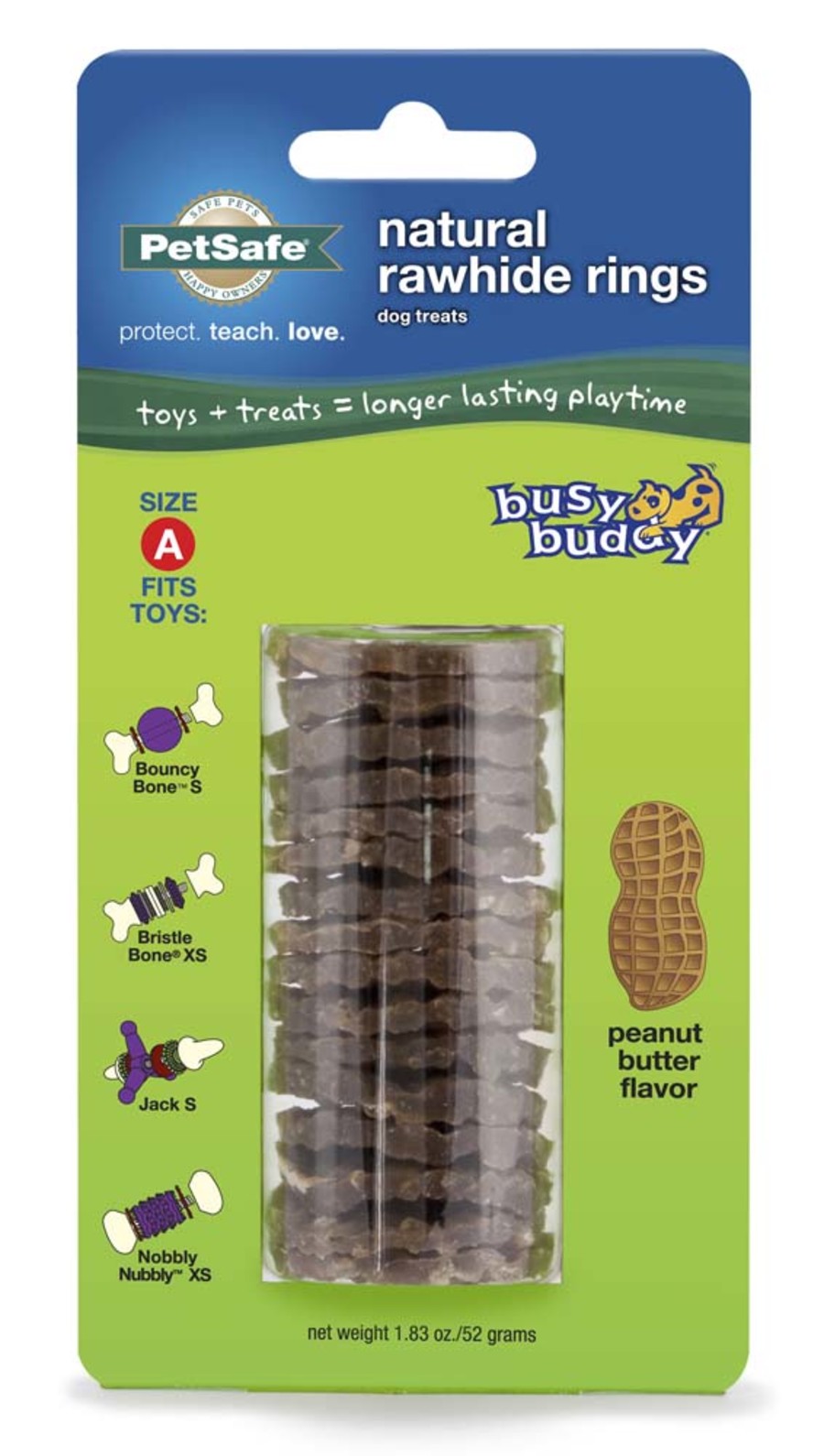Busy Buddy Natural Rawhide Rings