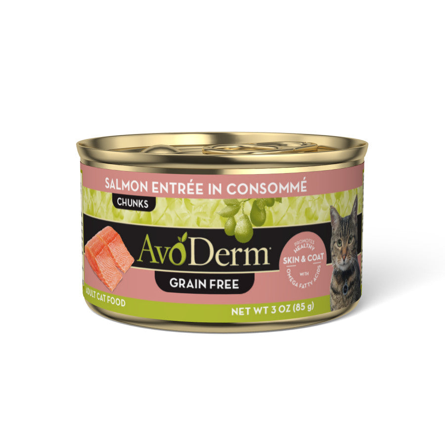 AvoDerm Natural Grain Free Salmon Entrée in Consommé Wet Cat Food
