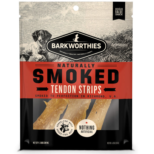 Barkworthies Smoked Tendon Strips Dog Treat