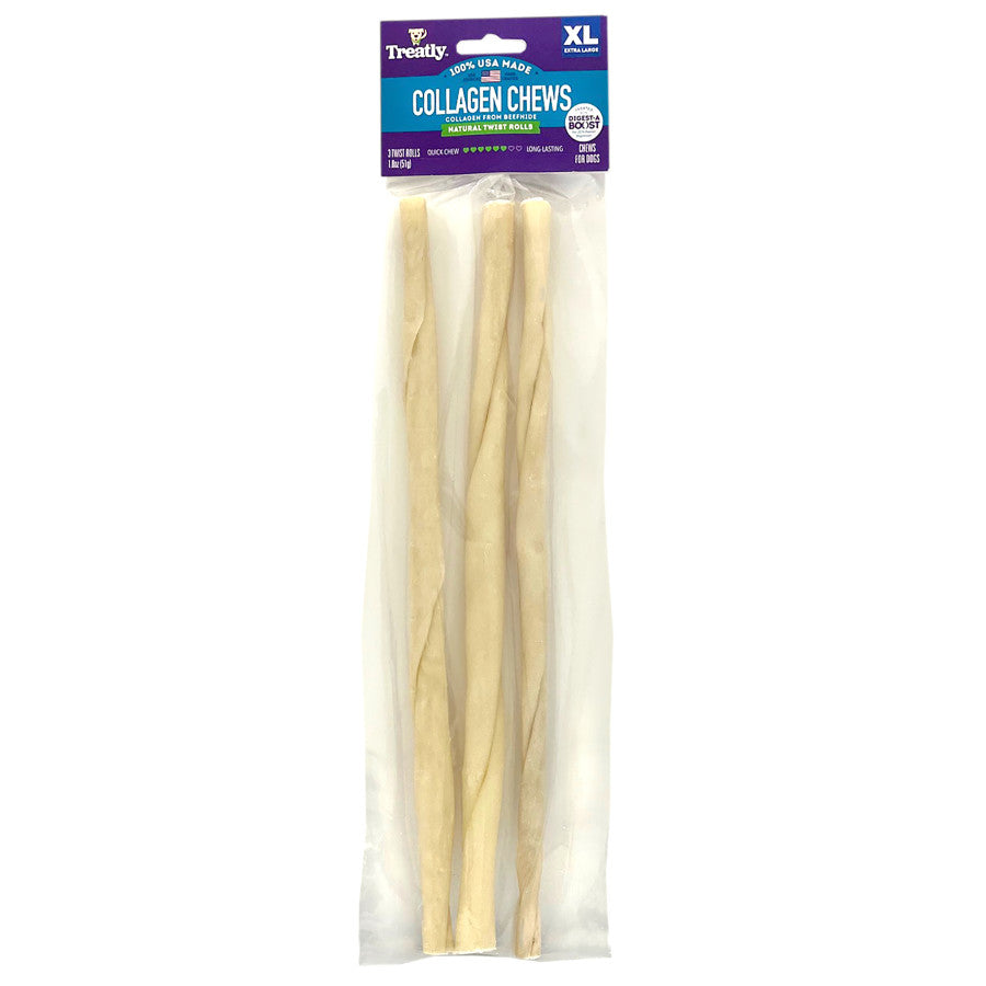 Treatly Collagen Chew Twist Rolls Dog Treats