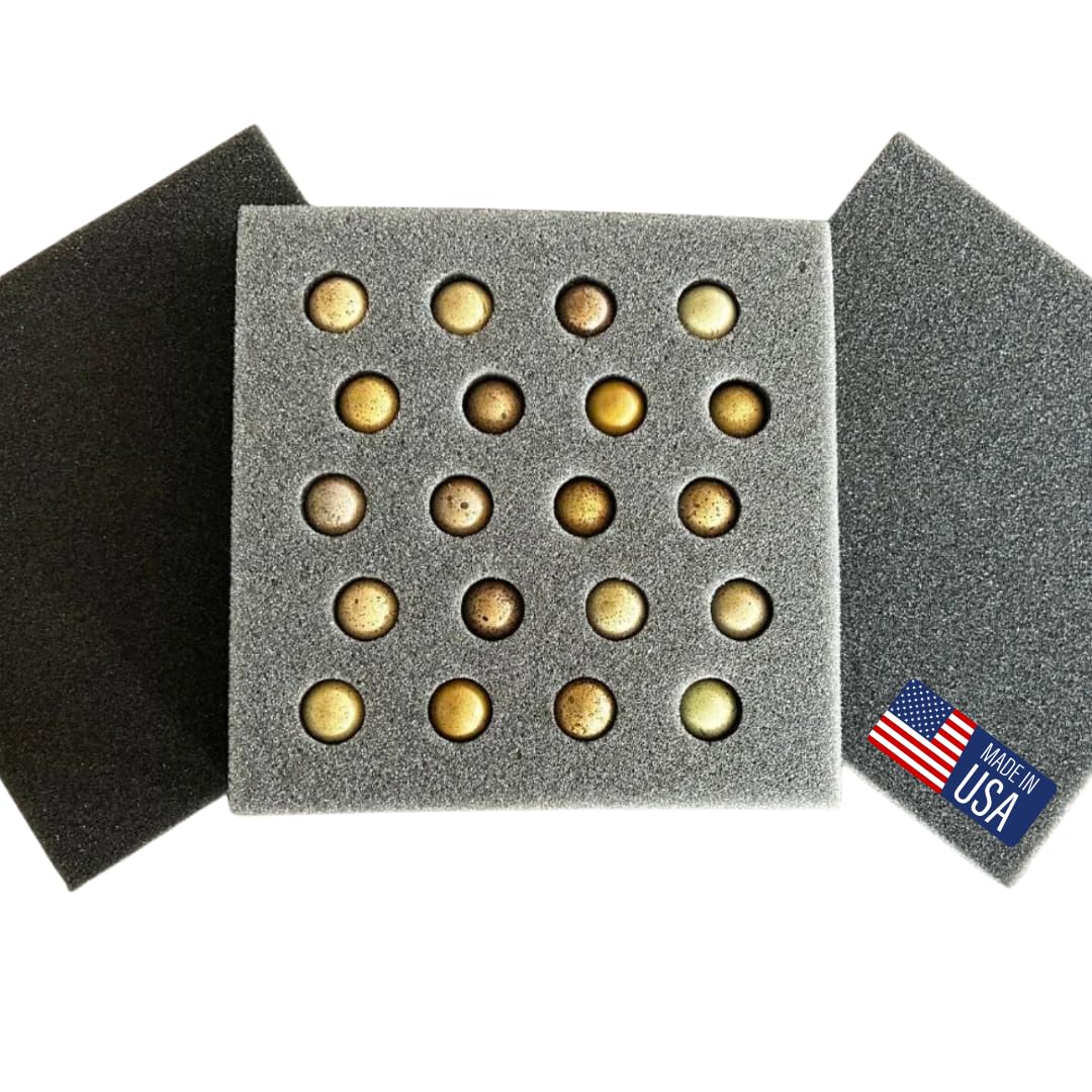 Button Quail Egg Foam Shipper 20 Hole Sets - Safe Egg Transport for Button Quail Eggs (5 Count