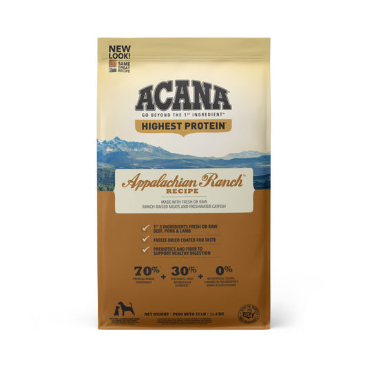 Acana Highest Protein Appalachian Ranch Dry Dog Food