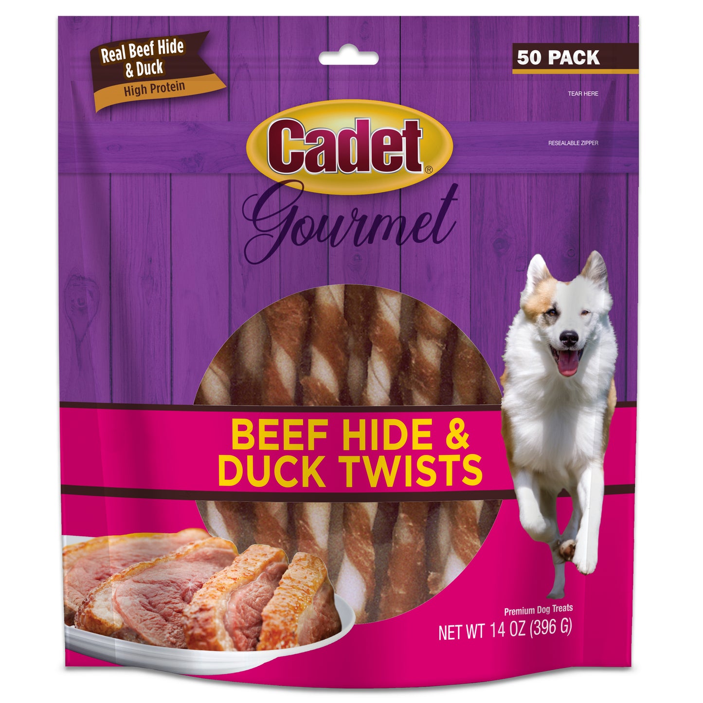 Cadet Gourmet Beef Hide and Duck Dog Twist Sticks
