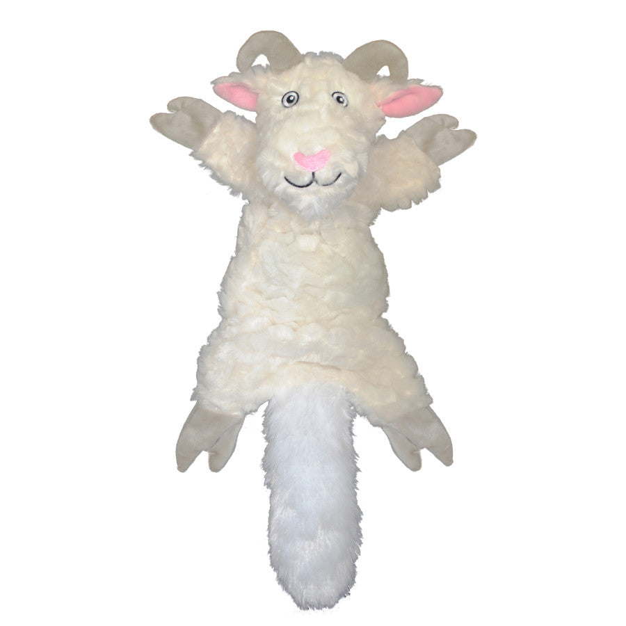 Jolly Pet Fat Tail Stuffed Billy Goat Dog Toy