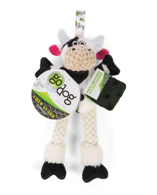 goDog Checkers Skinny Durable Plush Dog Toy