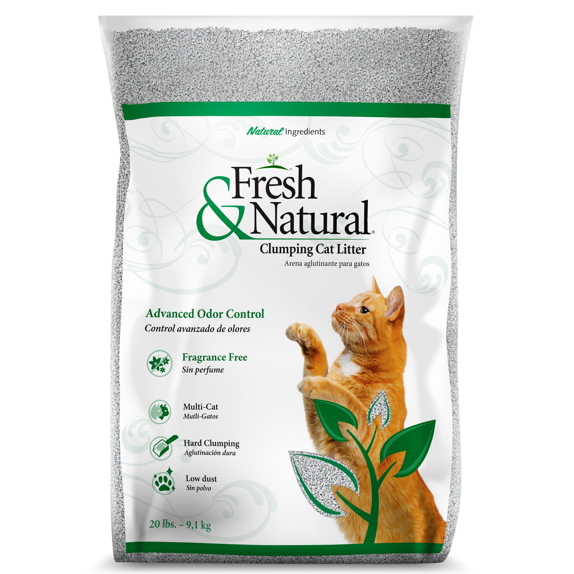 Intersand Fresh and Natural Unscented Clumping Cat Litter
