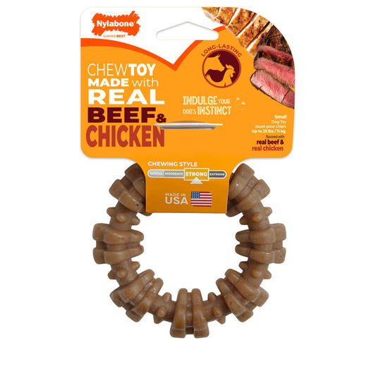 Nylabone Strong Chew Textured Ring Dog Chew Toy
