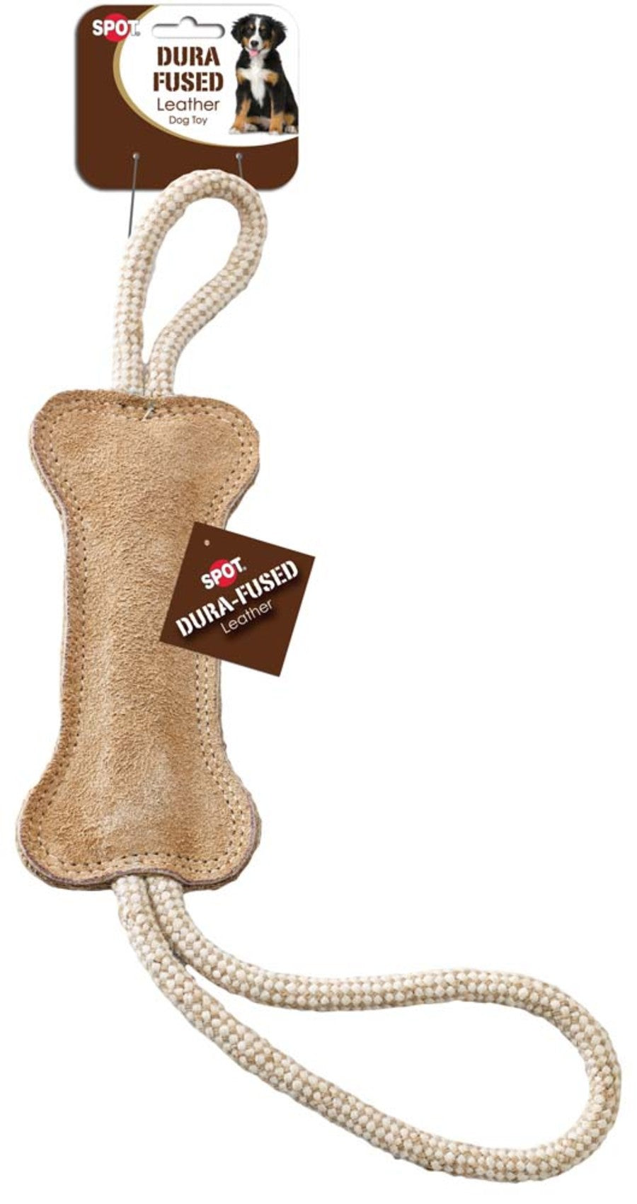Dura-Fused Dog Toy Leather Bone