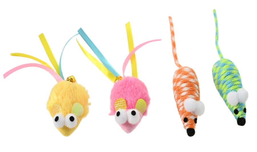 Max & Marlow Mouse with Ribbon Assorted Cat Value Toys Display