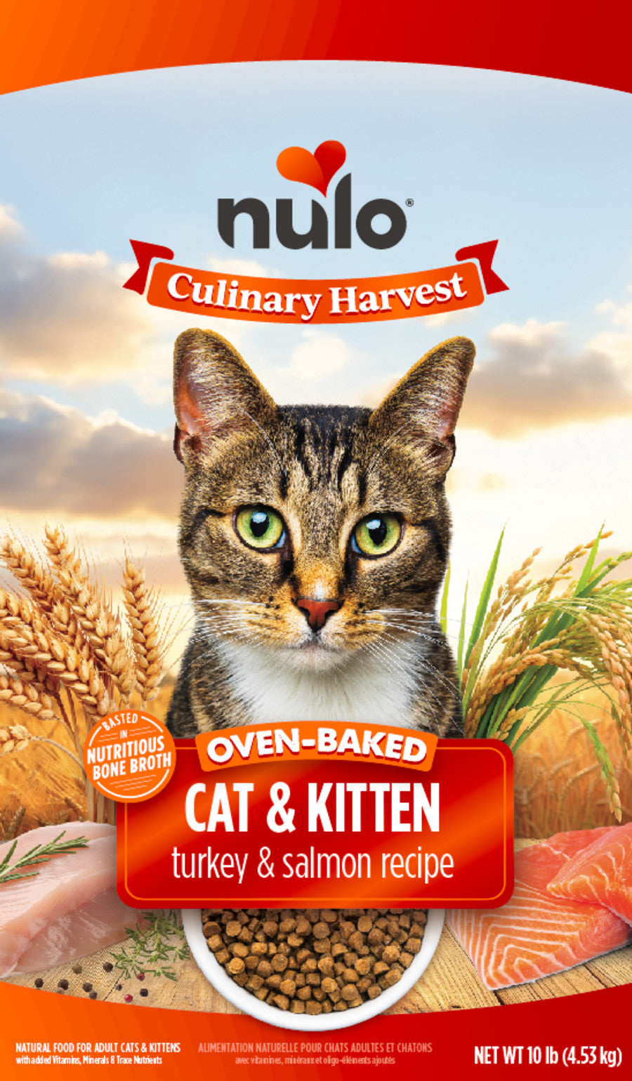 SPECIALS RESOURCES CONTACT US MY ACCOUNT Cat Food Dry Food Customer View Printable View Nulo Culinary Harvest Baked Turkey & Salmon Dry Cat and Kitten Food Baked Turkey & Salmon Nulo Culinary Harvest Baked Turkey & Salmon Dry Cat and Kitten Food
