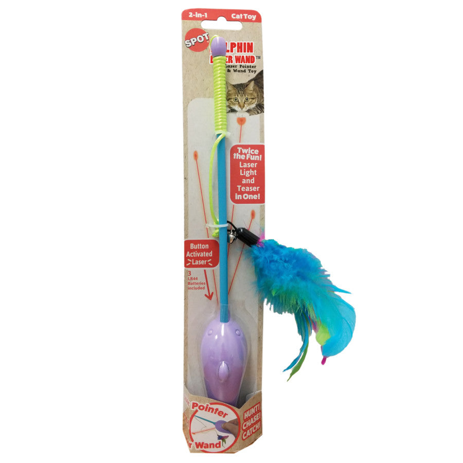 Spot Dolphin Teaser Wand & Laser Cat Toy